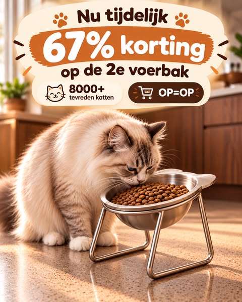 Dierendagdeal: 67% korting op je 2e voerbak