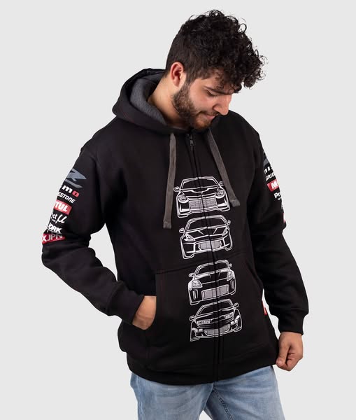 Hardtuned Men's Nissan Z Hoodie - Zip-Up - Drawstring - Graphic, S