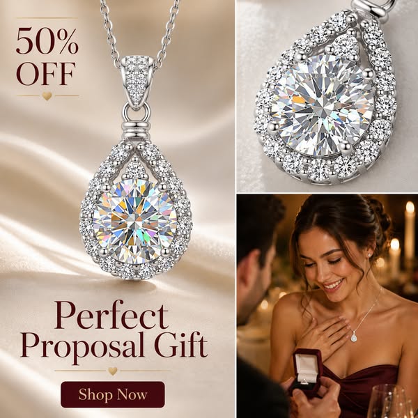 Mardaza S925 Silver Moissanite Necklace