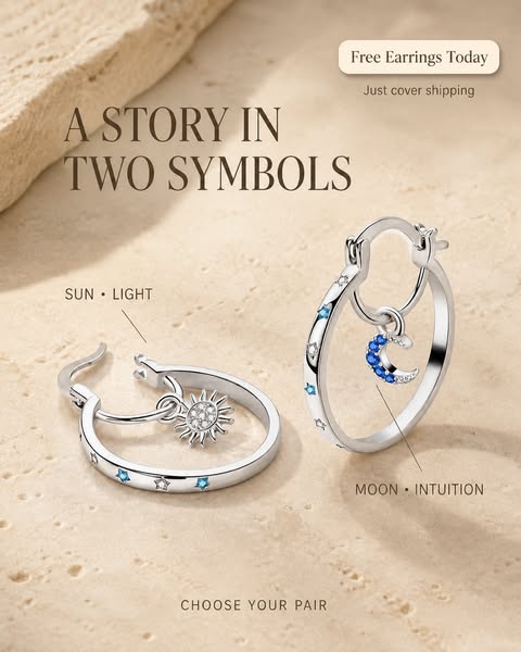 FREE Today: Sun & Moon Cycle Earrings