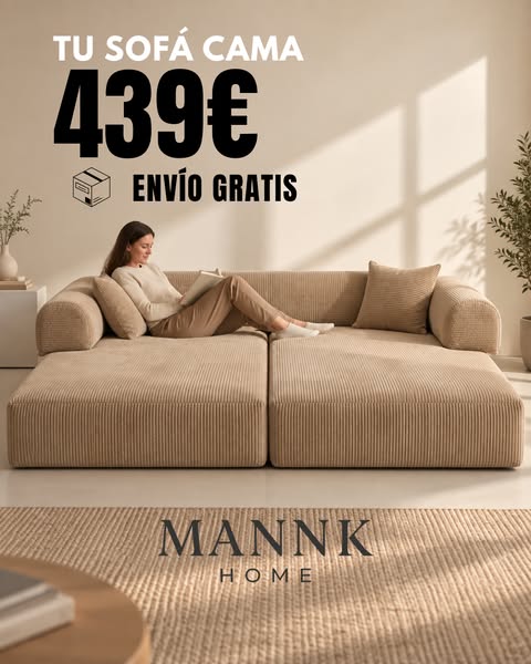 Sofá por 439 € + envío GRATIS