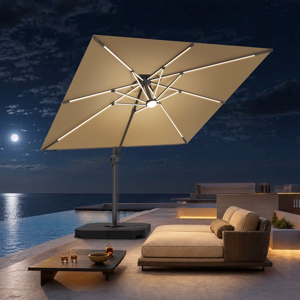 Großzügige 3 × 4 m Schattenfläche