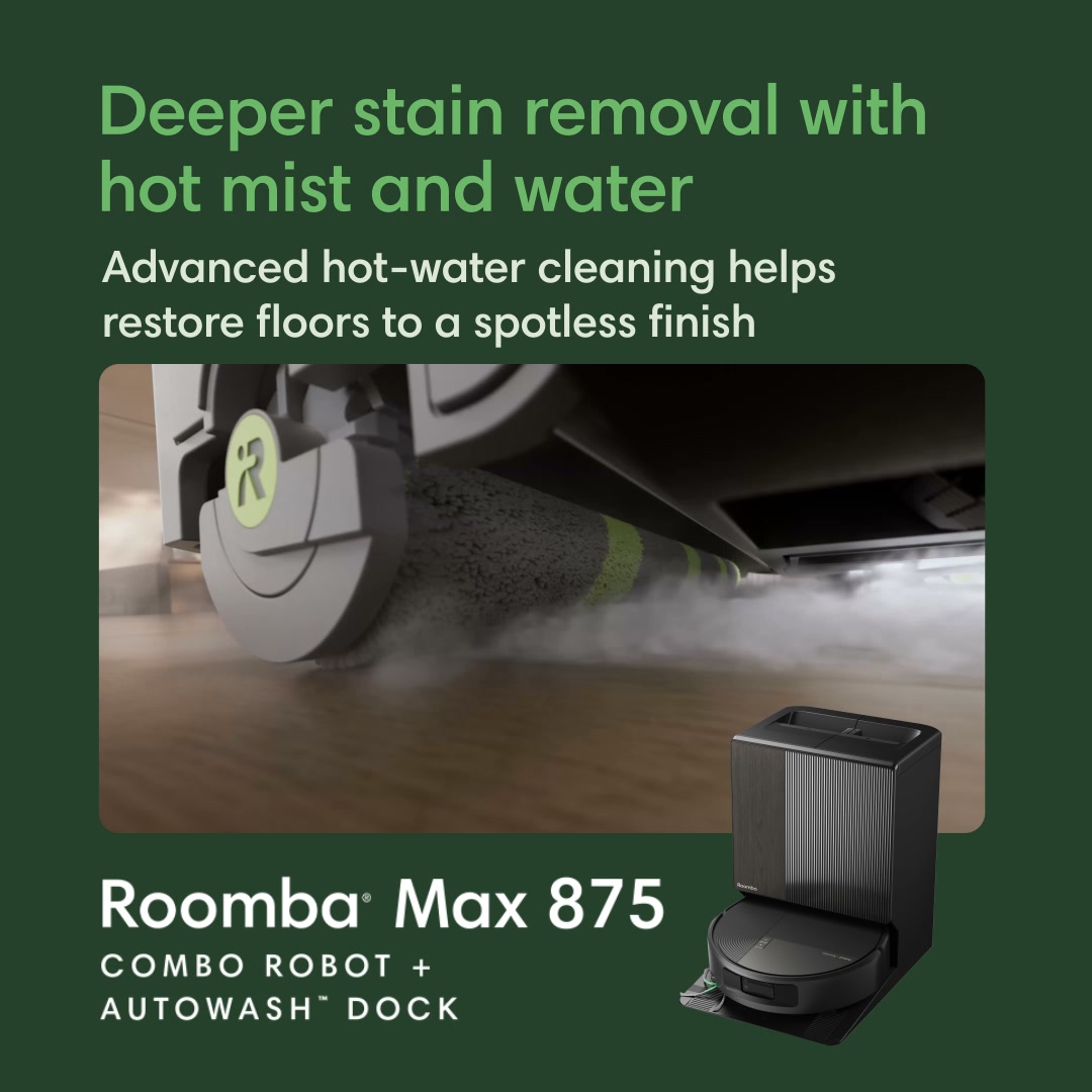 Roomba® Max 875 Combo Robot + AutoWash™ Dock