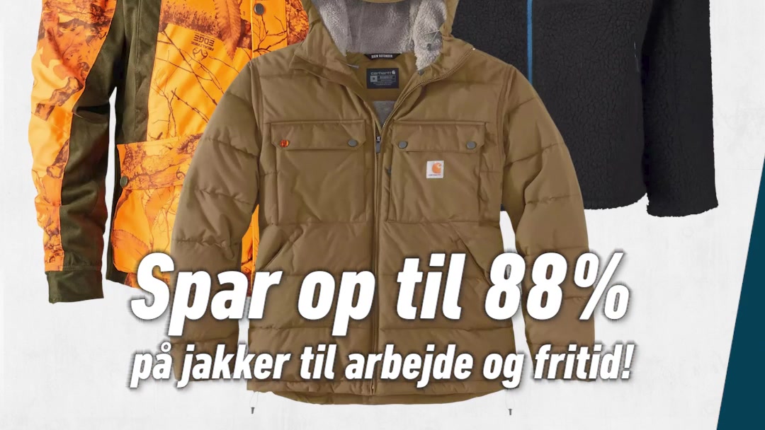 Spar op til 83% på jakker!