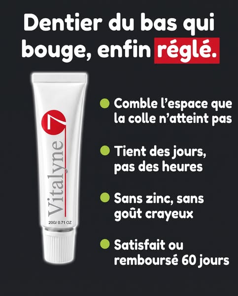 Gel de rebasage pour dentier du bas