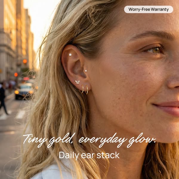 14K Solid Gold Piercing