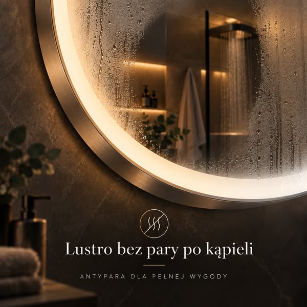 Lustro bez pary po kąpieli