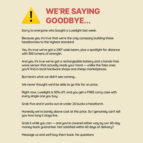 We're sorry