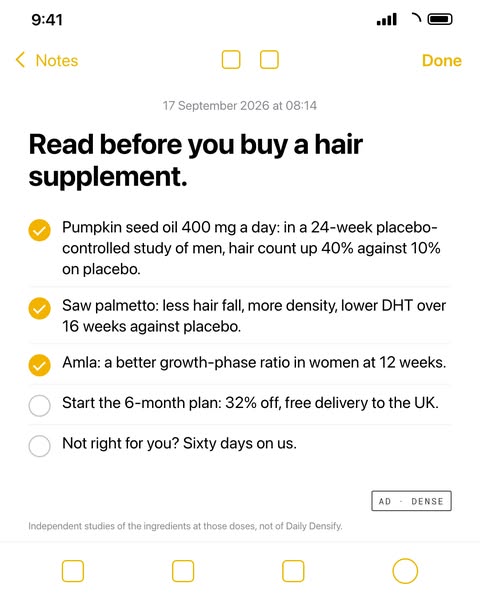 Read before you buy a hair supplement.