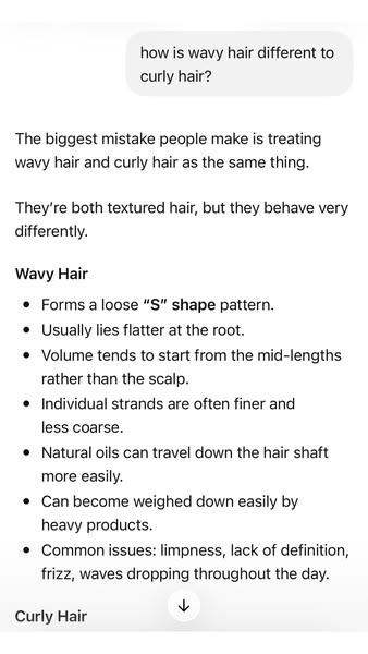 Wavy Hair Isn't Curly