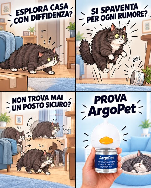 Aiuta il tuo gatto a vivere senza stress con Argopet.
