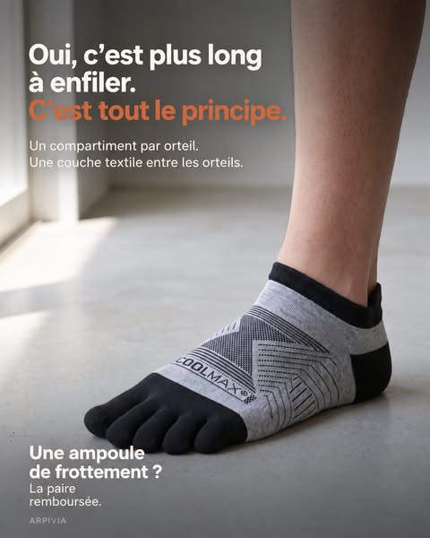 Chaussettes 5 orteils · Garantie Terrain