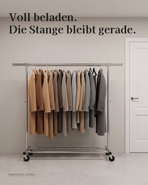 Bis 150 kg · Verchromter Stahl