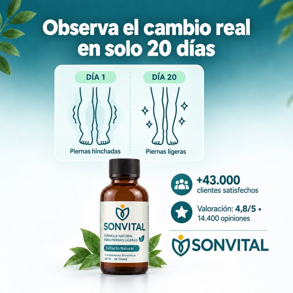 Tobillos hinchados y piernas pesadas al final del día?