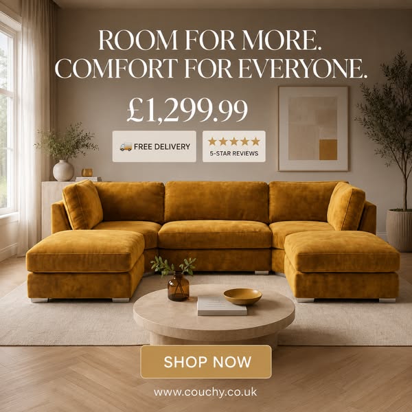 Your Whole Squad, One Sofa Now Delivered FREE