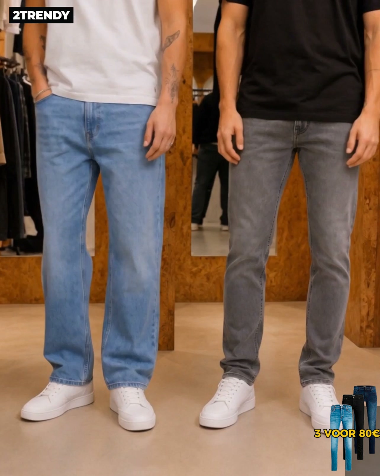 3 JEANS // SLECHTS €80