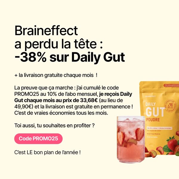 38% + Livraison offerte