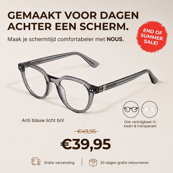 20% korting op NOUS. | End of Summer Sale