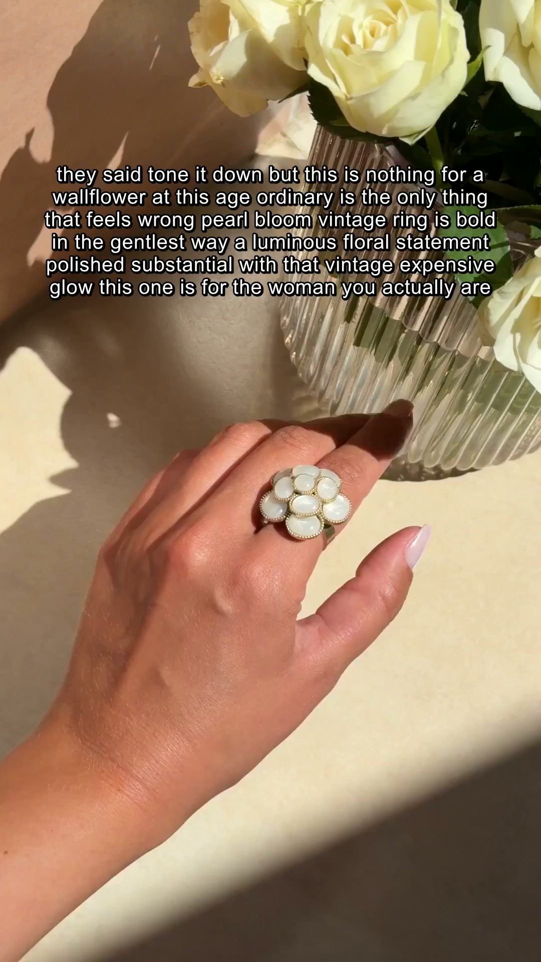 Pearl Bloom Vintage Ring