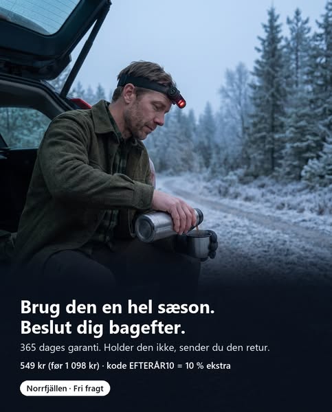 1.000 lumen. Op til 69 timer.