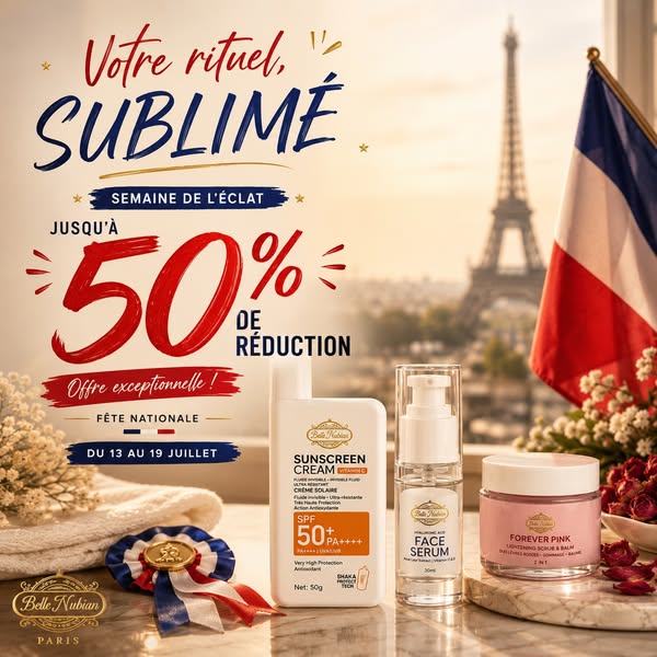 Célébrez la Fête Nationale avec Jusqu'à -50% de Réduction !