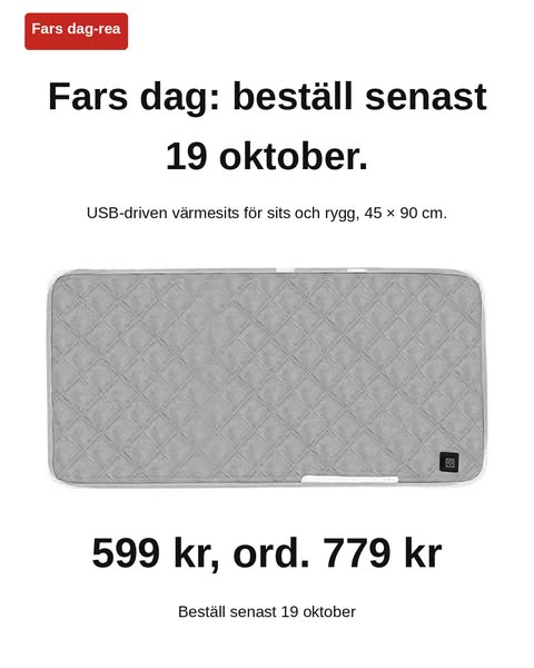 Fars dag: värmesits med USB