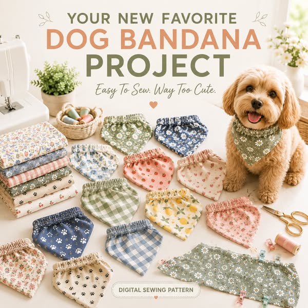 Dog Scrunchie Bandana Sewing Pattern