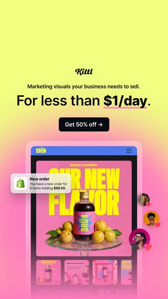Marketing visuals under $1/day