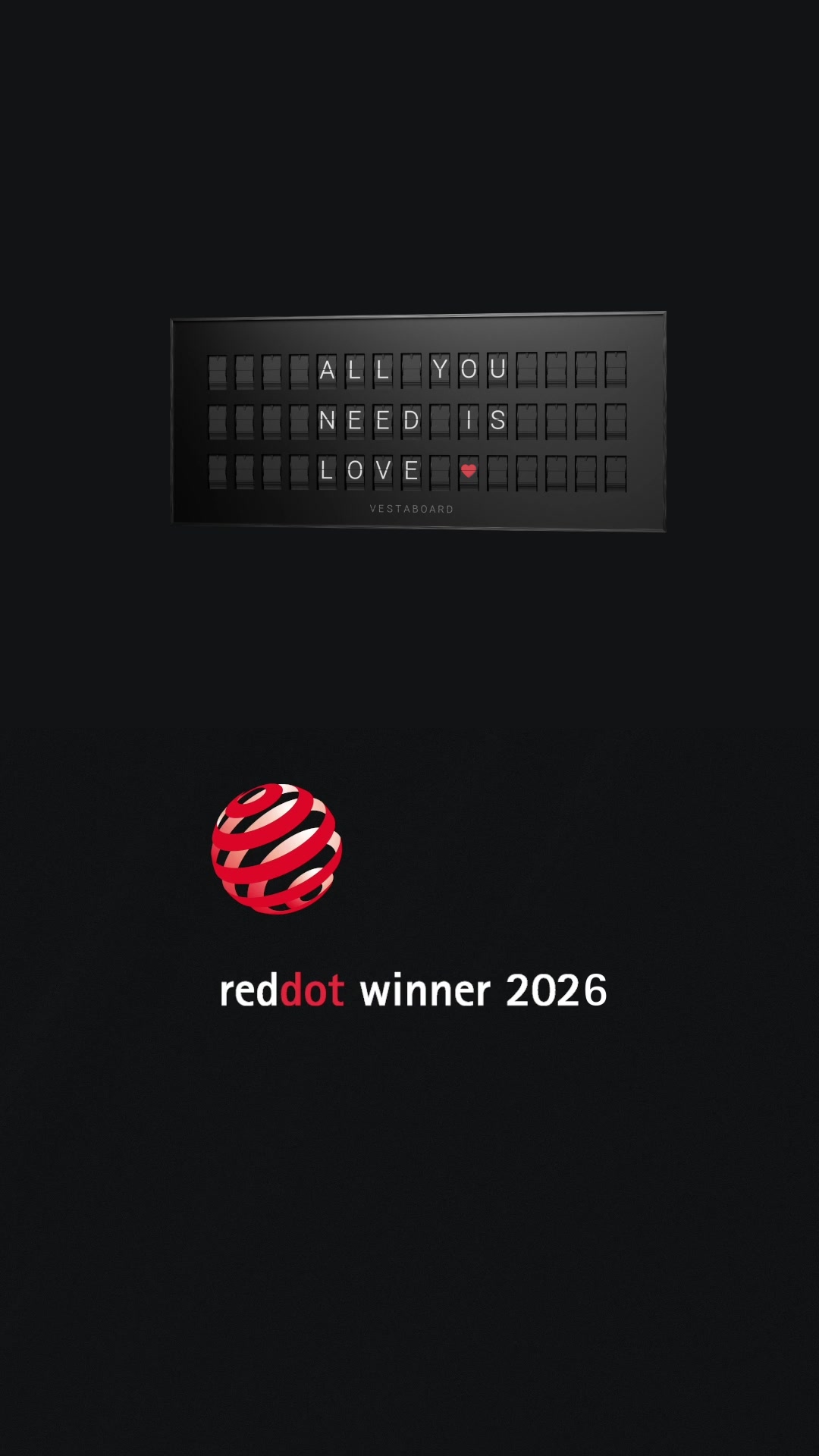 Vestaboard Note Wins 2026 Red Dot Award