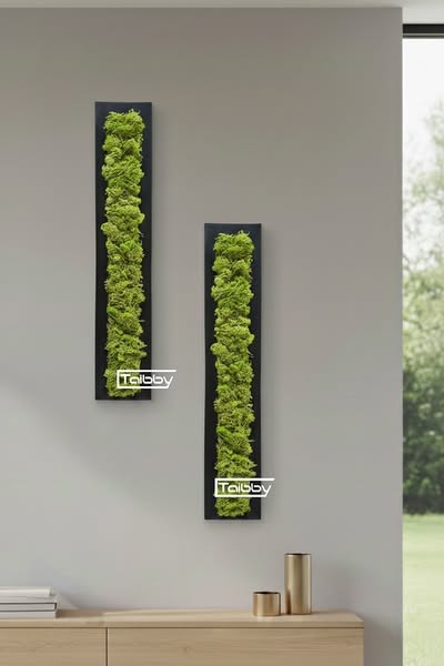 Decorazione da Parete Rettangolare con Muschio – Design Naturale ed Esclusivo