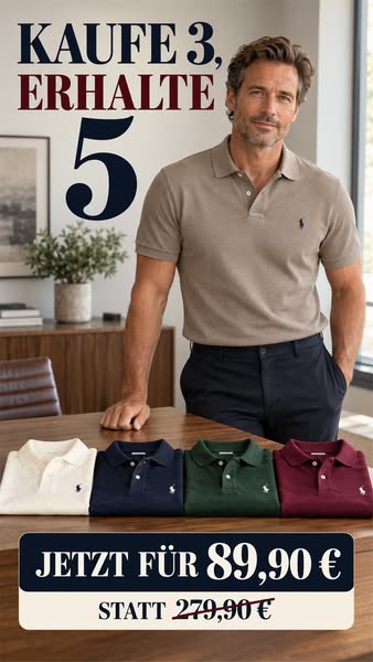 5 Polos für 89,90€
