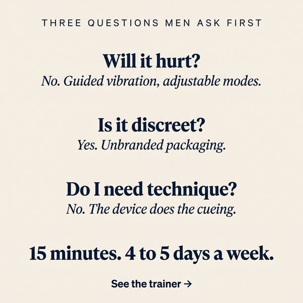 Three questions men ask first
