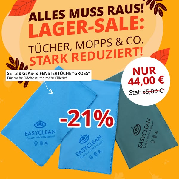 Nicht verpassen: Der EASYCLEAN Lager-Sale!
