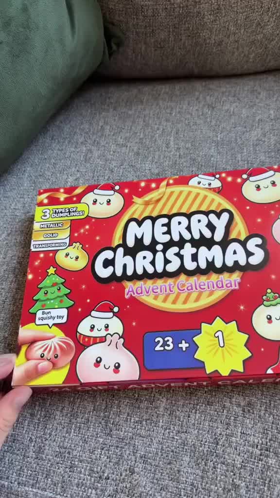 Christmas Dumpling Squishy Advent Calendar - 24 Surprise Toys Inside!