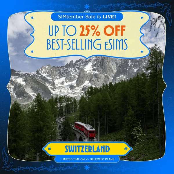 GET UP TO 25% OFF ON TRAVEL eSIMs