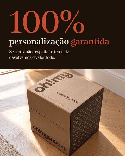A tua box de 20 snacks, 40 € por mês