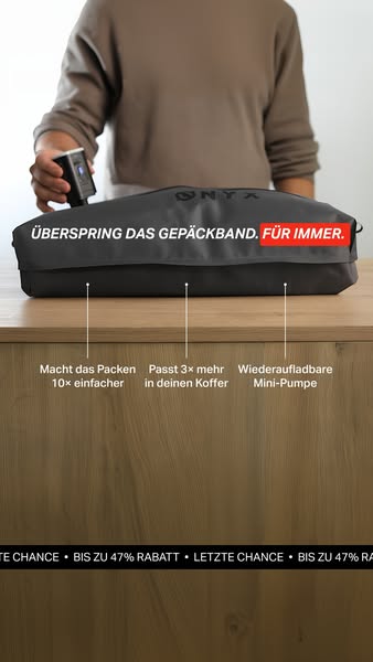 Nehmen Sie 3× mehr in denselben Koffer mit