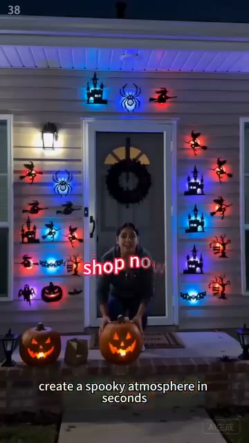 Halloween LED Silhouette Wall Light Stickers | Peel‑and‑Stick Battery‑Powered Spooky Home Decor