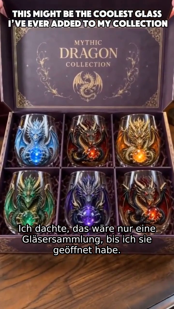 Dieses Glas sieht aus, als hätte ein Drache seinen Schatz darum gebaut