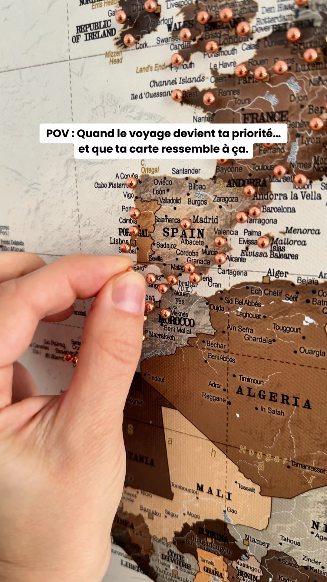 Épinglez les endroits que vous avez visités
