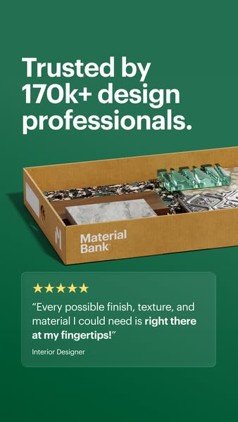 Exclusive material samples — free and delivered within 24 hours.