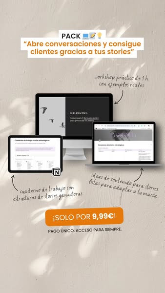 Aprende a vender con stories por 9,99€
