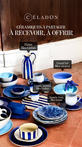 Vaisselle en céramique colorée