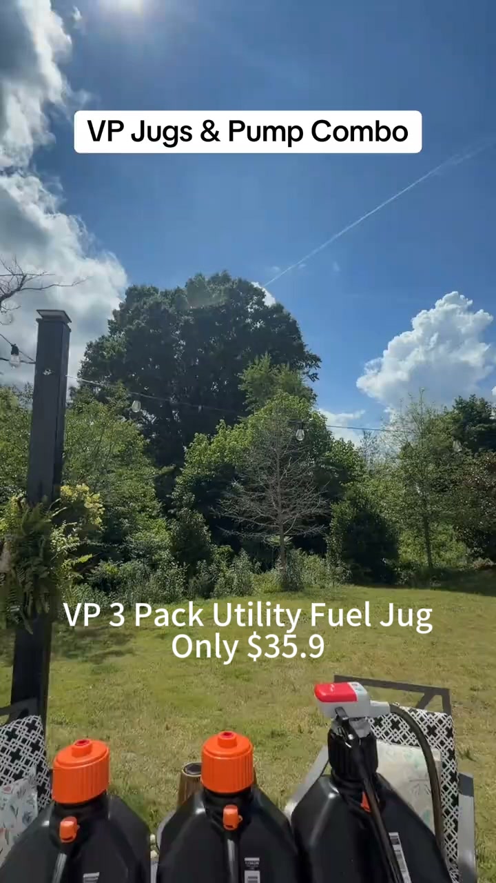 3 Pack Fuel Jug with Transfer Pump Clearance, Only $35.90