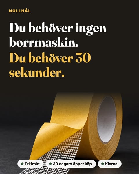 30 sekunder. Inga hål.