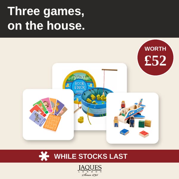 Three free games worth £52 when you spend £70.