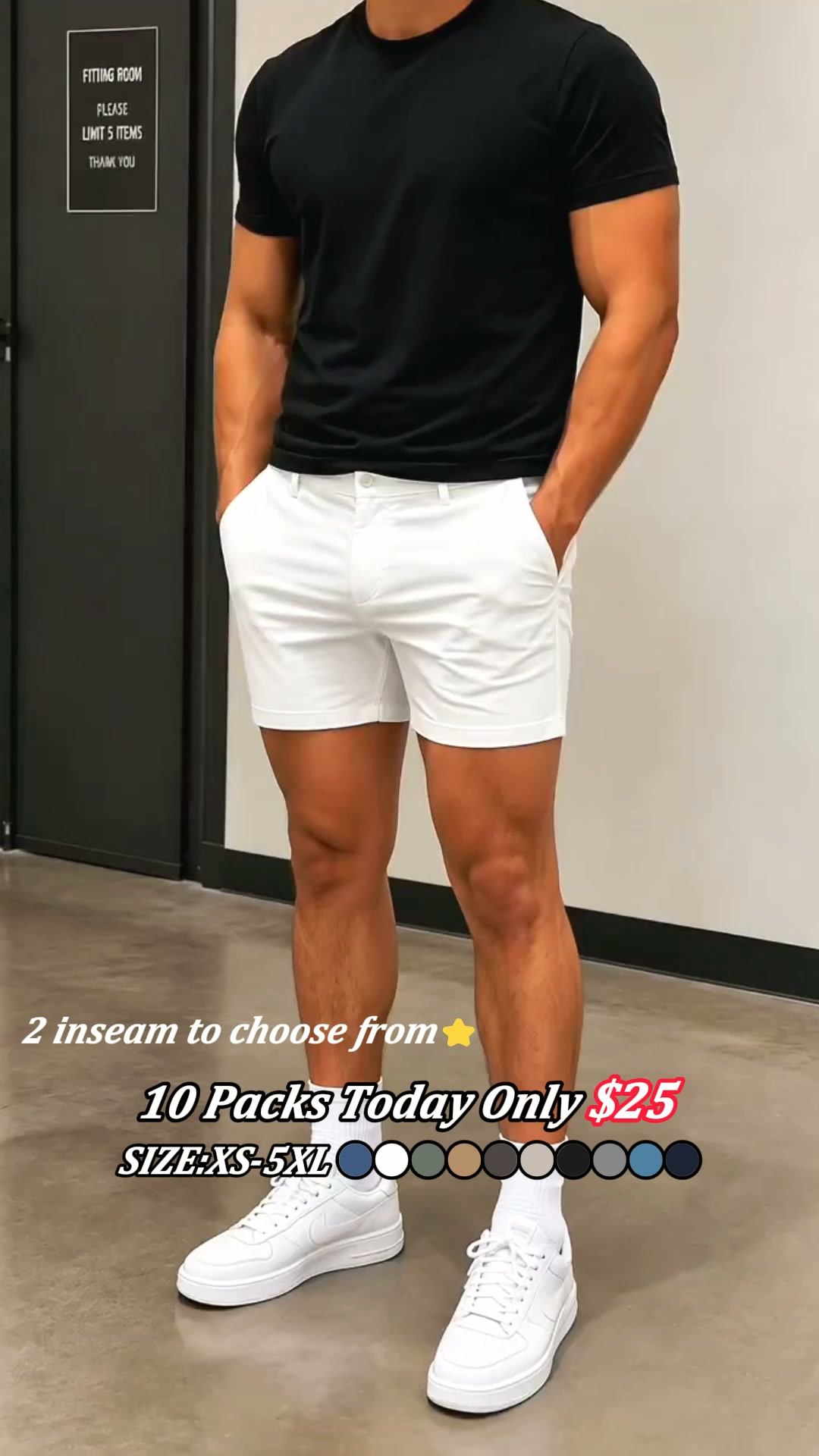 Men's Casual Stretch Chino Shorts
