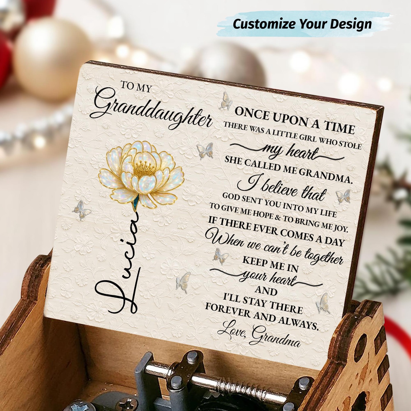 Personalized Music Box - A Special Tune for Your Granddaughter!