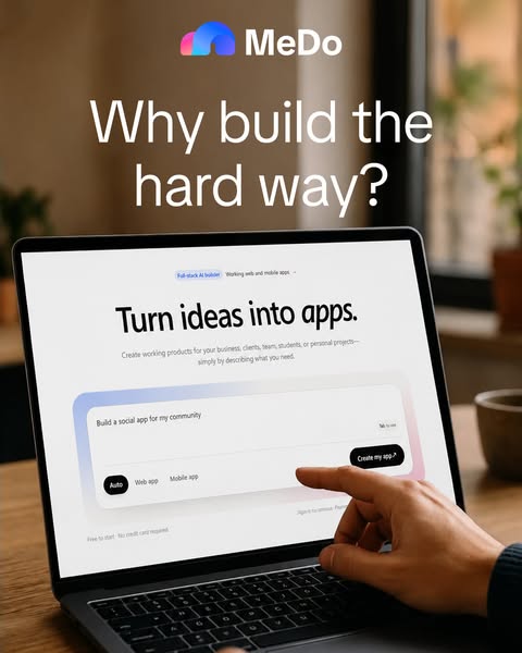 MeDo — AI App Builder for Web and Mobile Apps