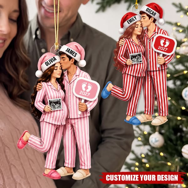 Personalised Bump's First Christmas Ornament, Expecting Parents Gift